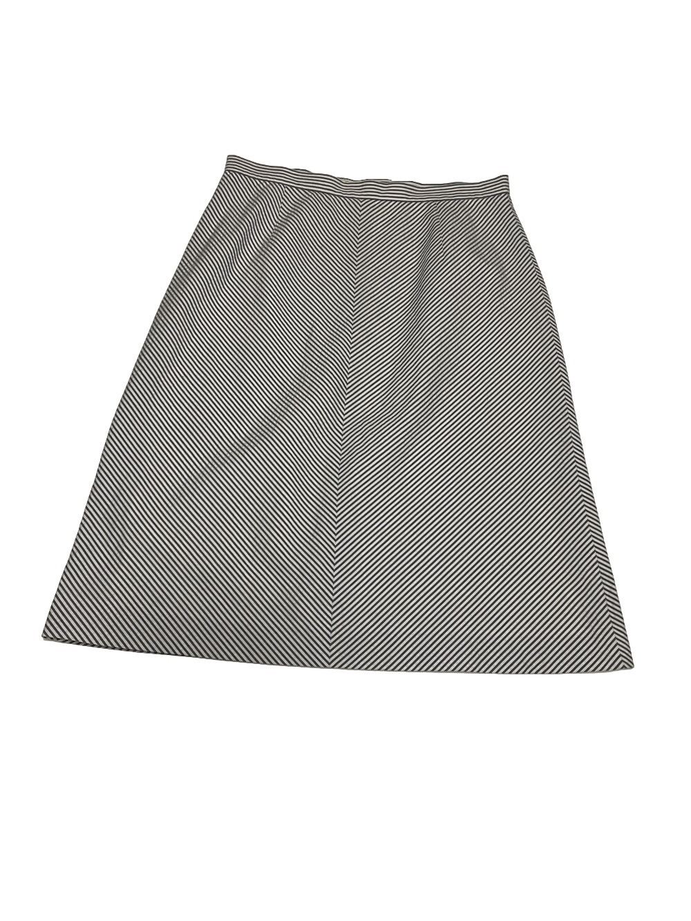 Brooks Brothers A-line Chevron Striped Seersucker Skirt Sz 8